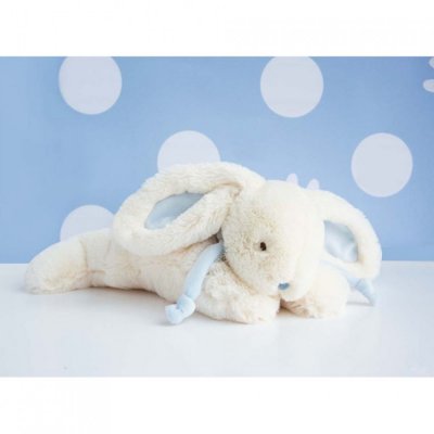 DouDou et Compagnie Lapin Bonbon Zajíček PM 30 cm - Modrý - obrázek