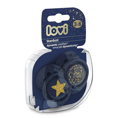 Lovi Stardust dudlík silikonový dynamický 2 ks - Blue, 3 - 6 m - obrázek