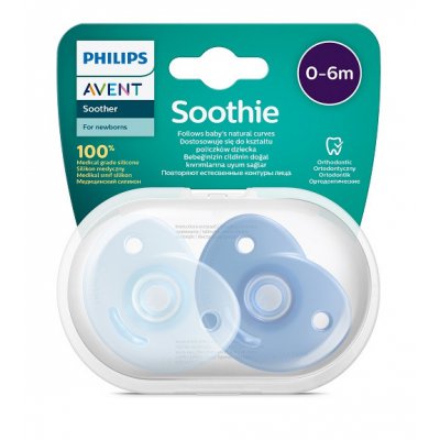 Philips AVENT šidítko Soothie, 0 - 6 m - Chlapec, 2 ks - obrázek