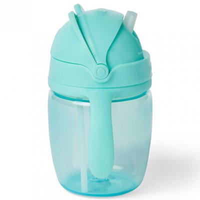 Skip Hop set jídelní s hrnkem Easy Feed 5 ks - Teal/Grey - obrázek