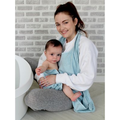 Shnuggle Zavinovací osuška s kapucí - Blue - obrázek