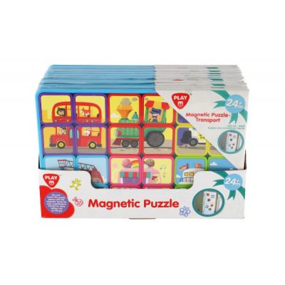 Teddies puzzle magnetické deskové - Doprava - obrázek