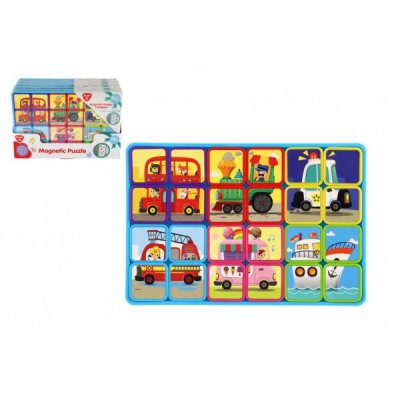 Teddies puzzle magnetické deskové - Doprava - obrázek