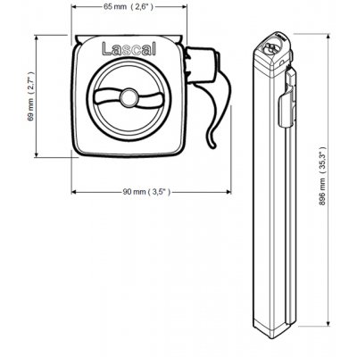 Lascal zábrana Kiddy Guard - Avant černá (120 cm) - obrázek