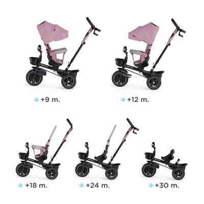 Kinderkraft tříkolka Spinstep - Pink - obrázek