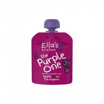 Ella's Kitchen BIO PURPLE ONE ovocné pyré s černým rybízem 5 x 90 g - 5 x 90 g - obrázek