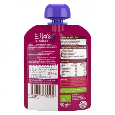 Ella's Kitchen BIO PURPLE ONE ovocné pyré s černým rybízem 5 x 90 g - 5 x 90 g - obrázek