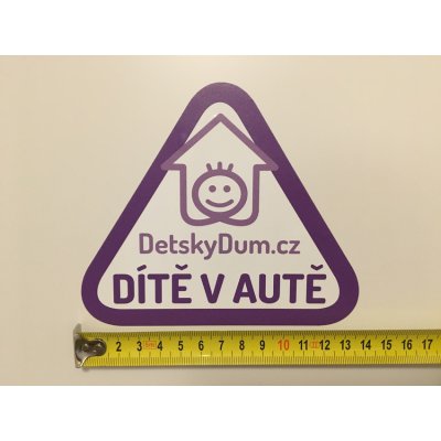 Samolepka na auto - Fialová 13 cm "Dítě v autě" - obrázek