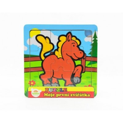 Teddies mini puzzle dřevěné - Moje první zvířátka, různé druhy - obrázek