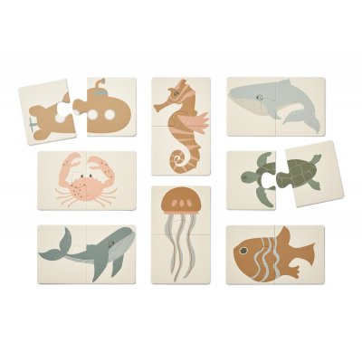 Liewood Brett Puzzle pro nejmenší - Sea Creature/Sandy - obrázek