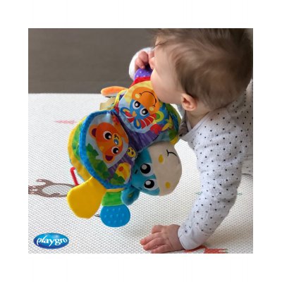 Playgro Kousací knížka se zvukem - Oslík - obrázek