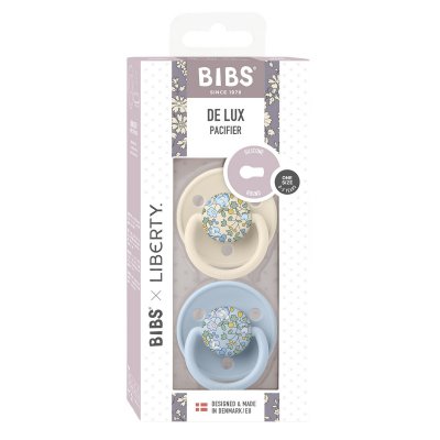 BIBS x Liberty De Lux Dudlíky ze silikonu one size - Ivory/Baby Blue - obrázek