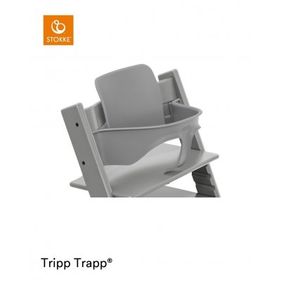 Stokke Tripp Trapp Židlička + DÁREK Baby Set Storm Grey - obrázek