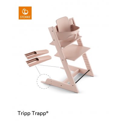 Stokke Tripp Trapp Židlička + DÁREK Baby Set Serene Pink - obrázek