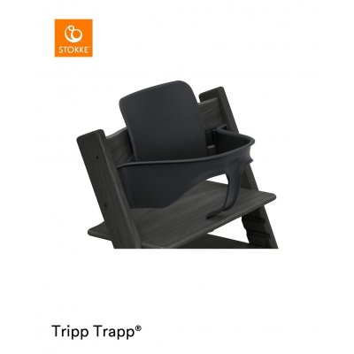 Stokke Tripp Trapp Židlička + DÁREK Baby Set Oak Black - obrázek