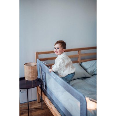 MoMi Lexi XL Zábrana na postel - Světle šedá - obrázek