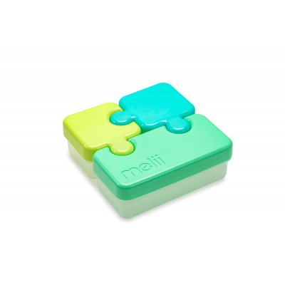 Melii Svačinový box Puzzle 850 ml - Zelený - obrázek