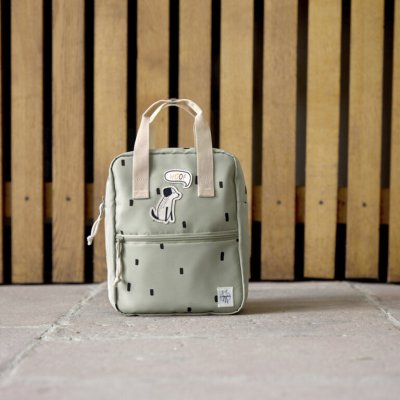 Lässig Dětský batoh Mini Square Backpack Happy Prints - Light Olive - obrázek