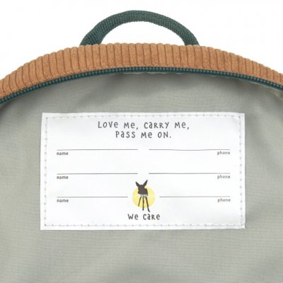 Lässig Dětský batoh Tiny Backpack Cord Little Gang - Smile/Caramel - obrázek