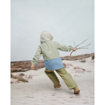 Leokid Softshellová bunda Color Block - Wood Sage, vel. 92 (2 - 3 roky) - obrázek