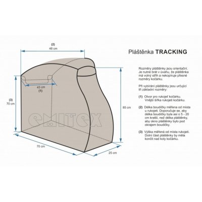 Emitex Pláštěnka na sportovní kočárek S - obrázek