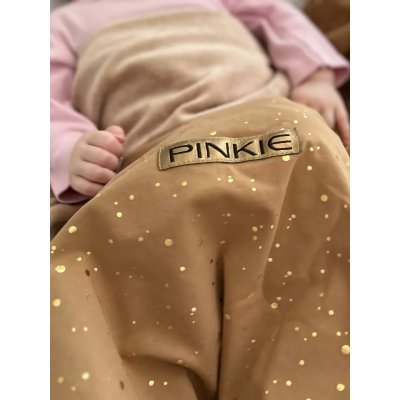 Pinkie Fusak s podélnými otvory Shine Gold 0 - 12 m - Camel - obrázek