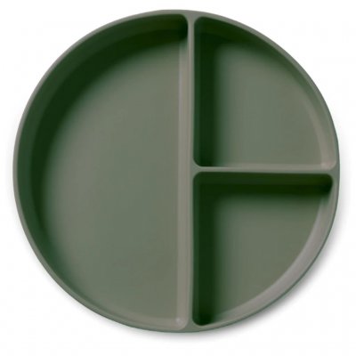 Nuuroo Mingo Silikonový dělený talíř - Dusty Green - obrázek