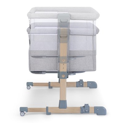 Kinderkraft Select Neste Air Dětská polohovatelná postýlka - Grey Wood Premium - obrázek