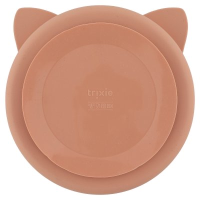 Trixie Dětský silikonový talíř s přísavkou - Mrs. Cat - obrázek