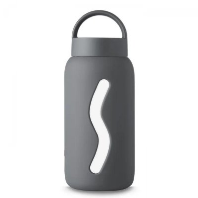 Muuki Skleněná lahev Mini 500 ml - Smoke Grey - obrázek