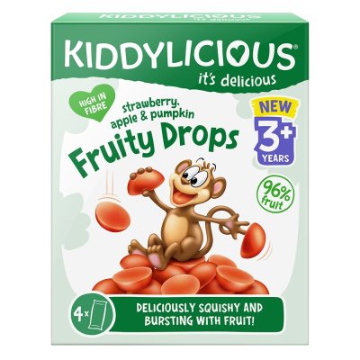 Kiddylicious Ovocné želé bonbónky - Jahoda, jablko a dýně
