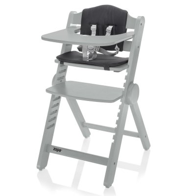 Zopa Clipp&Clapp Dřevěná jídelní židlička - Grey