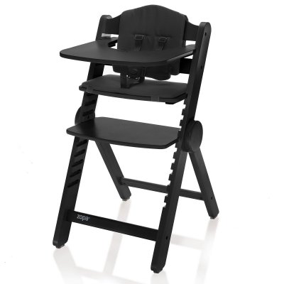 Zopa Clipp&Clapp Dřevěná jídelní židlička - Black
