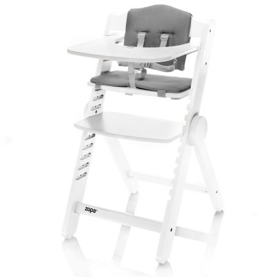 Zopa Clipp&Clapp Dřevěná jídelní židlička - White