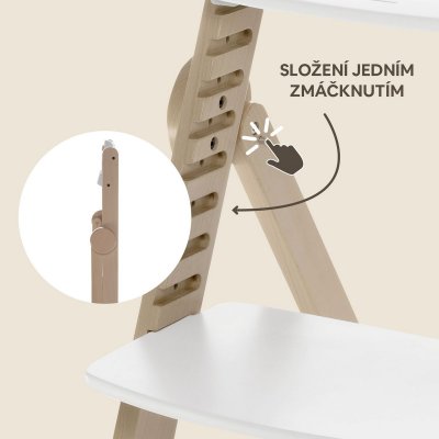 Zopa Clipp&Clapp Dřevěná jídelní židlička - Nature - obrázek