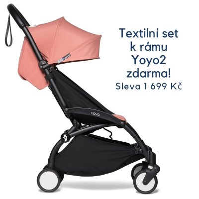 Babyzen YOYO2 Rám Black + Zdarma Textilní set - obrázek