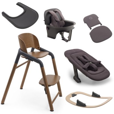 Bugaboo Giraffe Rostoucí židlička s příslušenstvím - Warm Wood/Grey