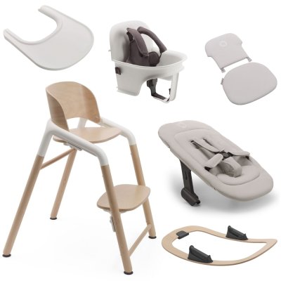 Bugaboo Giraffe Rostoucí židlička s příslušenstvím - Neutral Wood/White