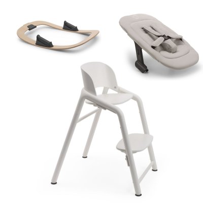 Bugaboo Giraffe Rostoucí židlička + Novorozenecký set + rám - White