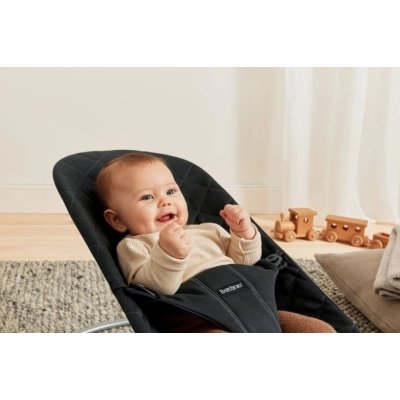 BabyBjörn Lehátko Bouncer Bliss Woven - Black - obrázek