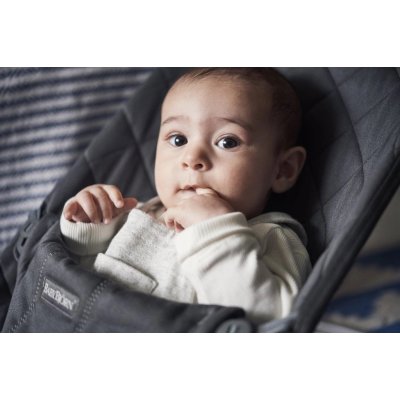 BabyBjörn Lehátko Bouncer Bliss Woven - Anthracite - obrázek