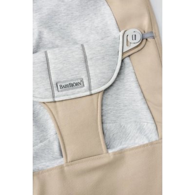 BabyBjörn Potah na lehátko Bouncer Bliss Jersey Woven - Soft Beige/Grey - obrázek