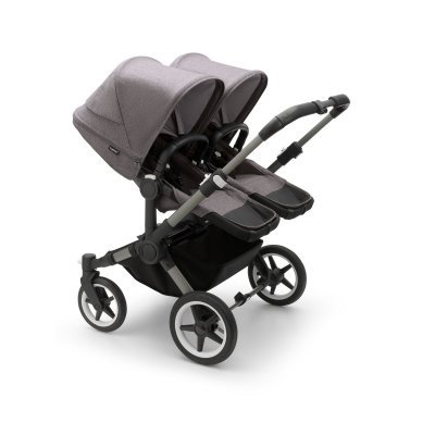 Bugaboo Donkey5 Kompletní kočárek Twin - Graphite/Grey Melange - obrázek