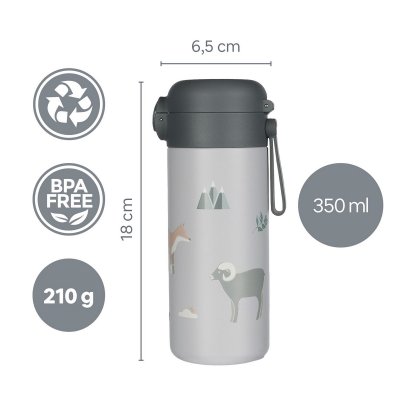 Zopa Termoska na tekutiny s brčkem 350 ml - Mountains - obrázek