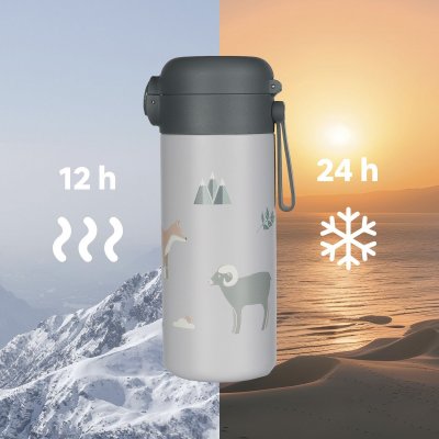 Zopa Termoska na tekutiny s brčkem 350 ml - Mountains - obrázek