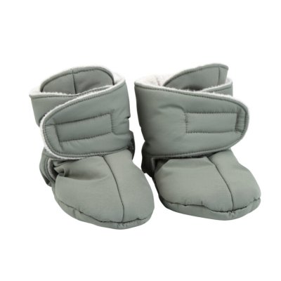 Voksi Zateplené látkové botičky - Meadow Green Light Grey, vel. 0 - 12 m