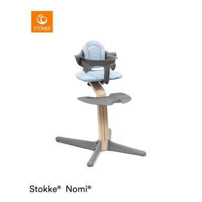 Stokke Set Nomi Židlička + Baby set + Newborn set - Natural Grey + deka - Pearl White - obrázek