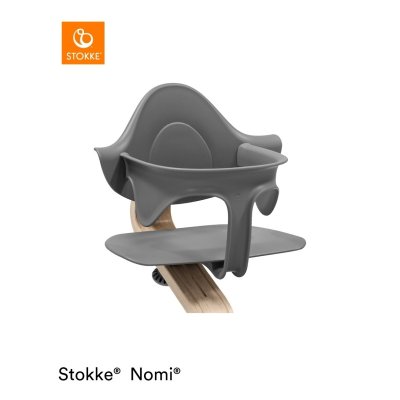 Stokke Set Nomi Židlička + Baby set + Newborn set - Natural Grey + deka - Pearl White - obrázek