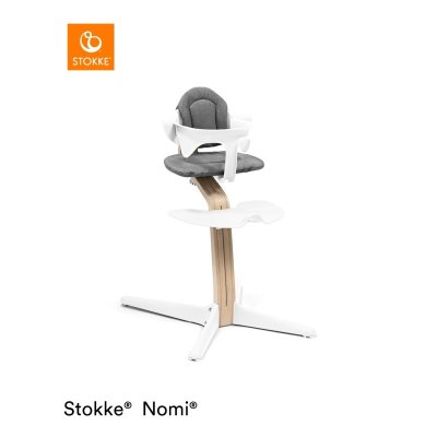 Stokke Set Nomi Židlička + Baby set + Newborn set - Natural White + deka - Dove Grey - obrázek