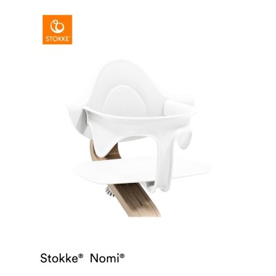 Stokke Set Nomi Židlička + Baby set + Newborn set - Natural White + deka - Dove Grey - obrázek